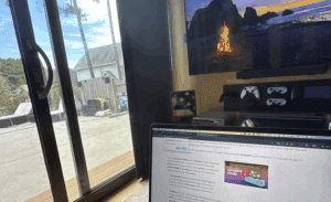 A modern backyard office pod setup designed to improve remote work productivity and focus